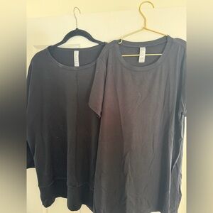 SPANX Maternity Short & Quarter Sleeve Black Top Set